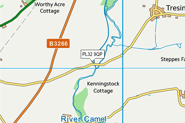 PL32 9QP map - OS VectorMap District (Ordnance Survey)