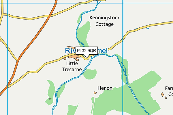 PL32 9QR map - OS VectorMap District (Ordnance Survey)