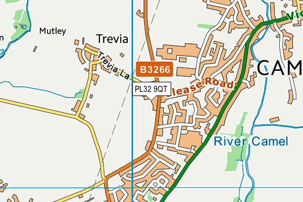 PL32 9QT map - OS VectorMap District (Ordnance Survey)