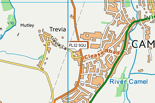 PL32 9QU map - OS VectorMap District (Ordnance Survey)