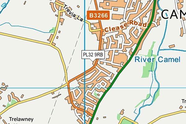 PL32 9RB map - OS VectorMap District (Ordnance Survey)