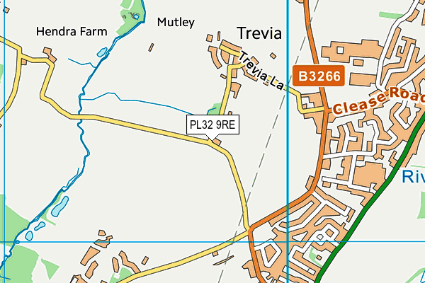 PL32 9RE map - OS VectorMap District (Ordnance Survey)