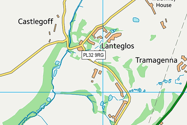 PL32 9RG map - OS VectorMap District (Ordnance Survey)