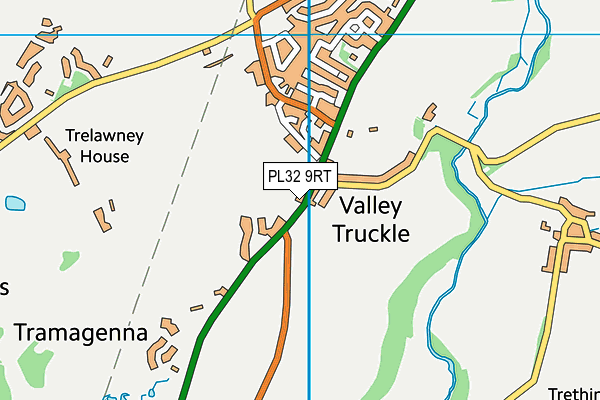PL32 9RT map - OS VectorMap District (Ordnance Survey)