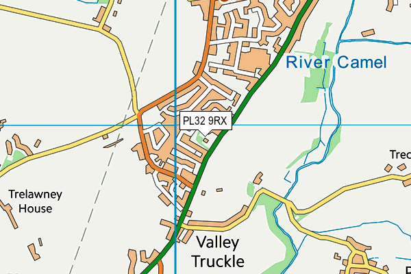 PL32 9RX map - OS VectorMap District (Ordnance Survey)