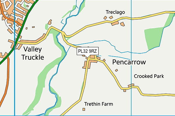 PL32 9RZ map - OS VectorMap District (Ordnance Survey)