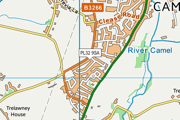 PL32 9SA map - OS VectorMap District (Ordnance Survey)