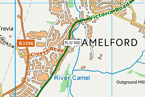 PL32 9SD map - OS VectorMap District (Ordnance Survey)