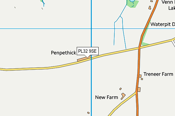 PL32 9SE map - OS VectorMap District (Ordnance Survey)