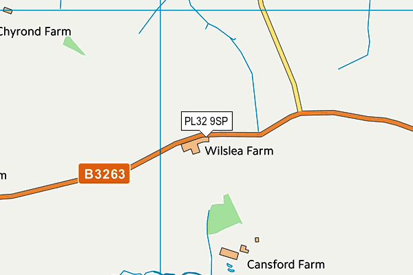 PL32 9SP map - OS VectorMap District (Ordnance Survey)