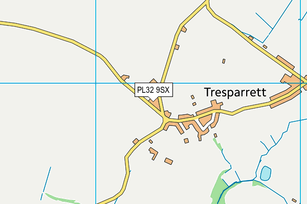 PL32 9SX map - OS VectorMap District (Ordnance Survey)