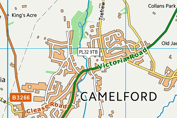 PL32 9TB map - OS VectorMap District (Ordnance Survey)