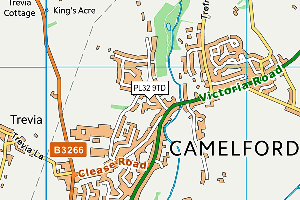 PL32 9TD map - OS VectorMap District (Ordnance Survey)