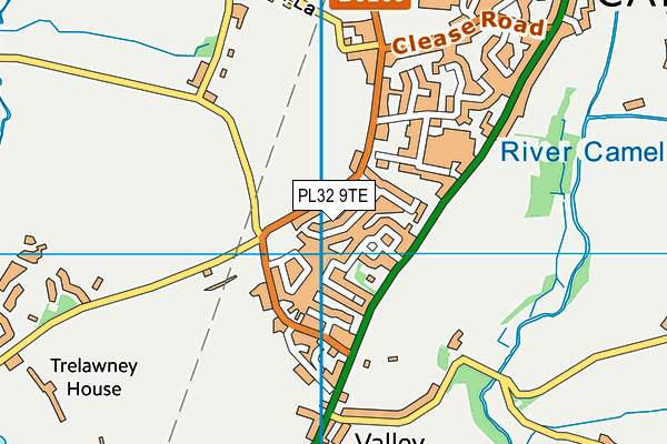 PL32 9TE map - OS VectorMap District (Ordnance Survey)