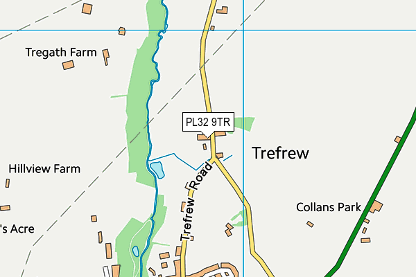 PL32 9TR map - OS VectorMap District (Ordnance Survey)