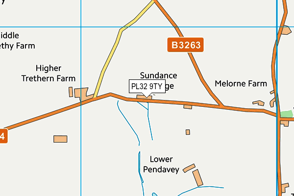 PL32 9TY map - OS VectorMap District (Ordnance Survey)