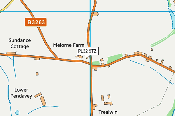 PL32 9TZ map - OS VectorMap District (Ordnance Survey)