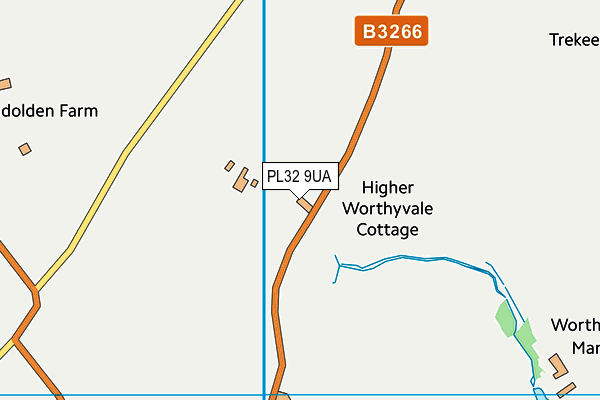 PL32 9UA map - OS VectorMap District (Ordnance Survey)