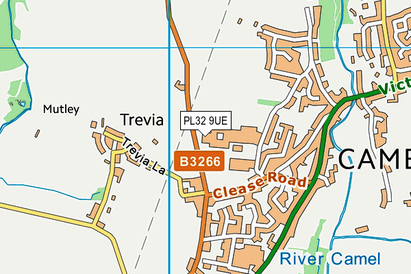 Camelford Community Primary School map (PL32 9UE) - OS VectorMap District (Ordnance Survey)