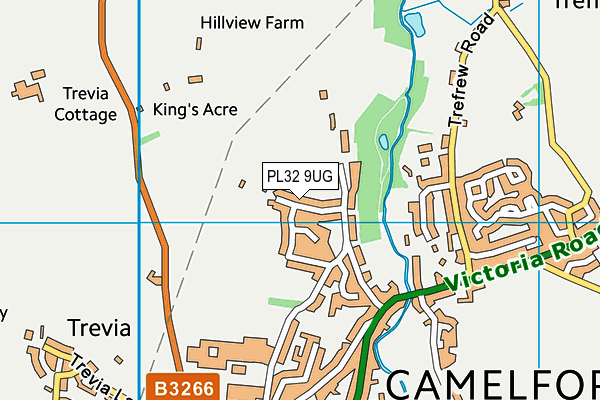 PL32 9UG map - OS VectorMap District (Ordnance Survey)