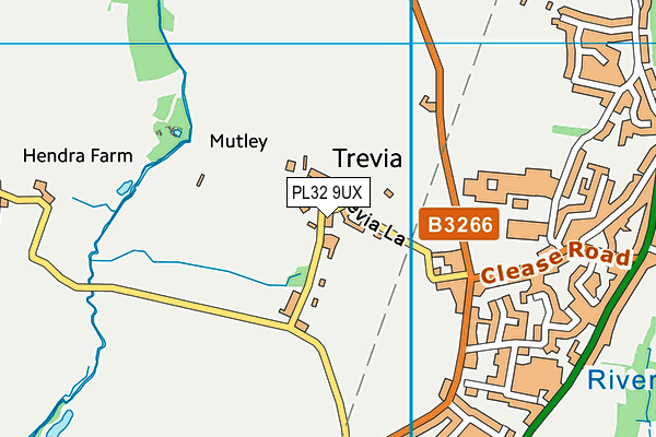 PL32 9UX map - OS VectorMap District (Ordnance Survey)