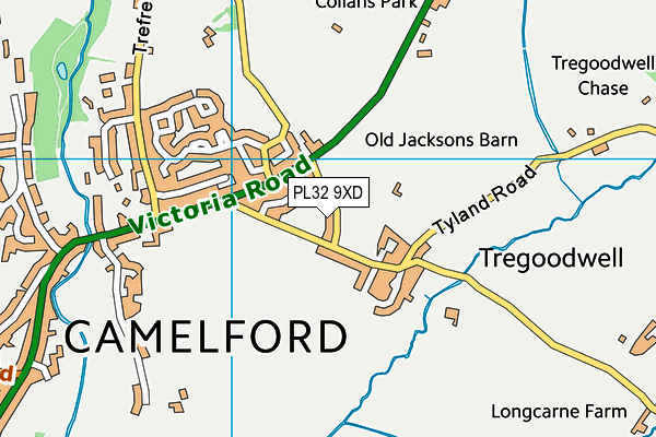 Tregoodwell Park (Closed) map (PL32 9XD) - OS VectorMap District (Ordnance Survey)