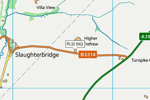 PL32 9XQ map - OS VectorMap District (Ordnance Survey)