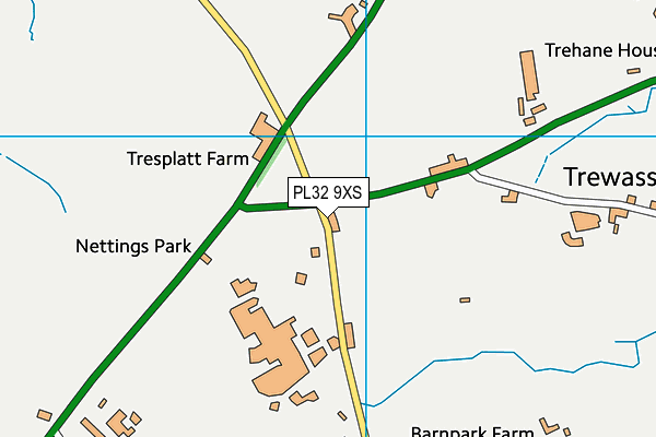 PL32 9XS map - OS VectorMap District (Ordnance Survey)