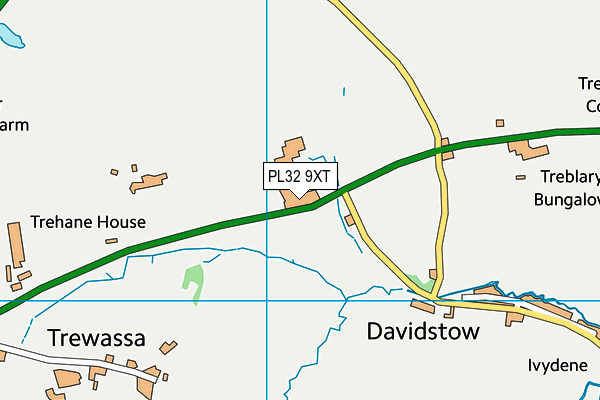 PL32 9XT map - OS VectorMap District (Ordnance Survey)