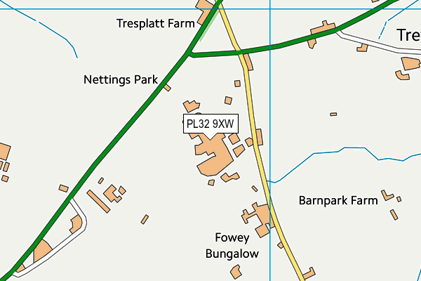 PL32 9XW map - OS VectorMap District (Ordnance Survey)