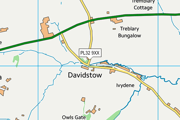 PL32 9XX map - OS VectorMap District (Ordnance Survey)