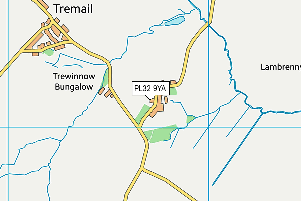 PL32 9YA map - OS VectorMap District (Ordnance Survey)