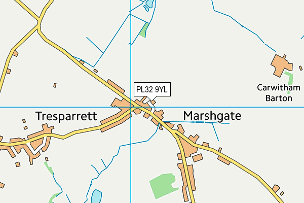 PL32 9YL map - OS VectorMap District (Ordnance Survey)