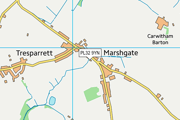 PL32 9YN map - OS VectorMap District (Ordnance Survey)