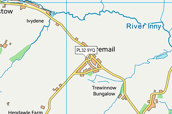 PL32 9YQ map - OS VectorMap District (Ordnance Survey)