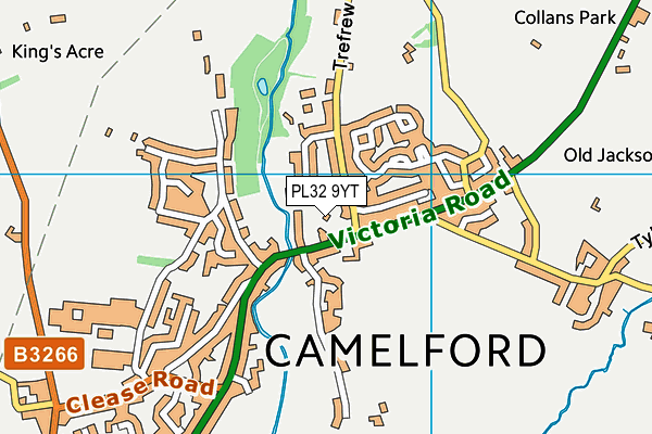 PL32 9YT map - OS VectorMap District (Ordnance Survey)