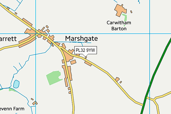 Otterham Community Primary School map (PL32 9YW) - OS VectorMap District (Ordnance Survey)