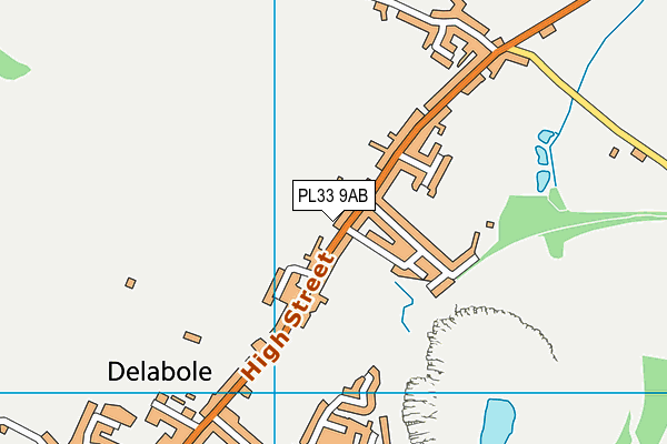 PL33 9AB map - OS VectorMap District (Ordnance Survey)