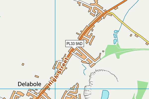PL33 9AD map - OS VectorMap District (Ordnance Survey)