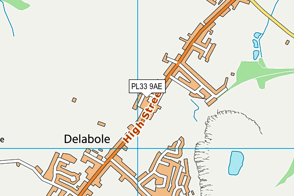 PL33 9AE map - OS VectorMap District (Ordnance Survey)