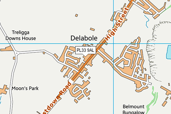 Delabole Primary School map (PL33 9AL) - OS VectorMap District (Ordnance Survey)