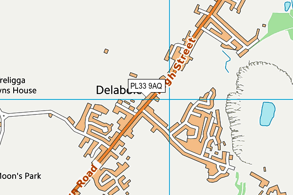 PL33 9AQ map - OS VectorMap District (Ordnance Survey)