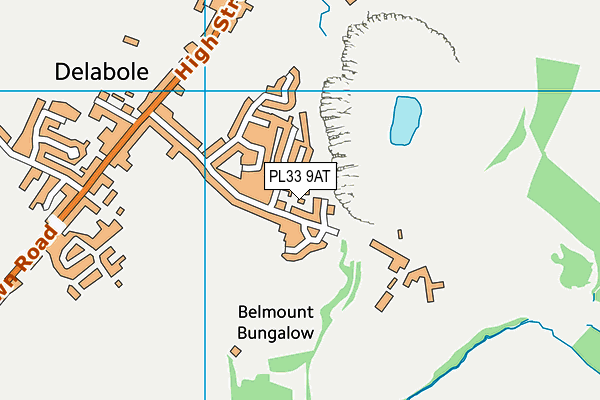 PL33 9AT map - OS VectorMap District (Ordnance Survey)