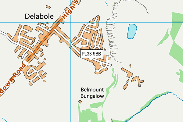 PL33 9BB map - OS VectorMap District (Ordnance Survey)