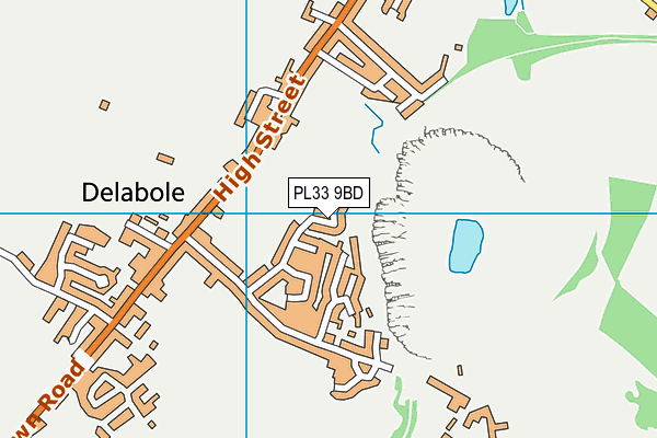PL33 9BD map - OS VectorMap District (Ordnance Survey)