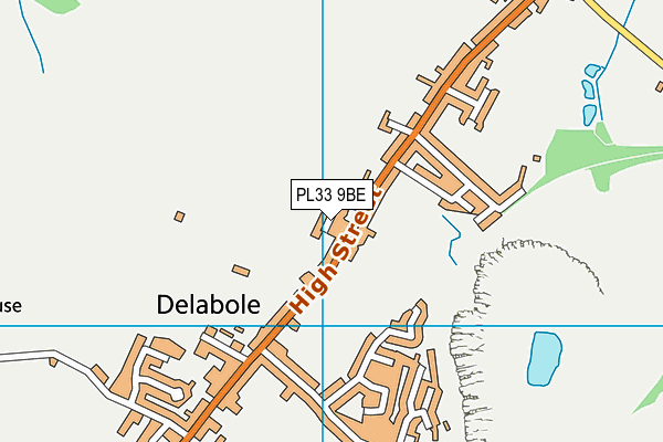 PL33 9BE map - OS VectorMap District (Ordnance Survey)