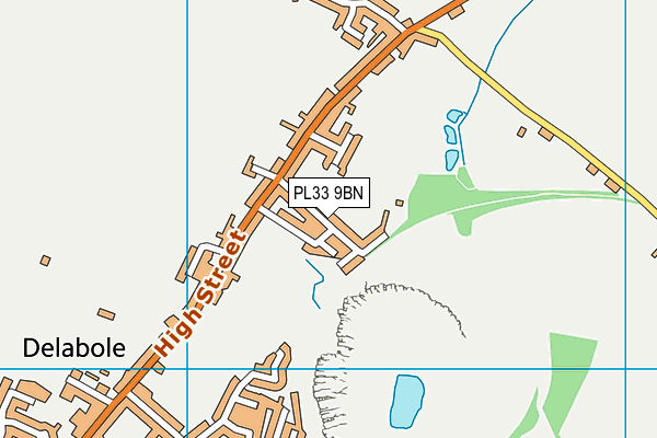 PL33 9BN map - OS VectorMap District (Ordnance Survey)