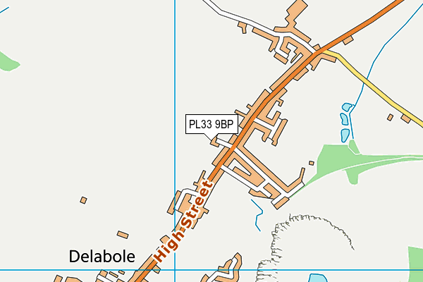 PL33 9BP map - OS VectorMap District (Ordnance Survey)