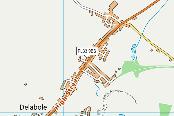 PL33 9BS map - OS VectorMap District (Ordnance Survey)