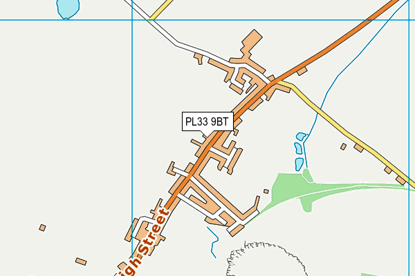 PL33 9BT map - OS VectorMap District (Ordnance Survey)